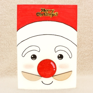 [하얀겨울카드] -하얀산타 - 어린이집 유치원 크리스마스만들기 만들기재료-칭찬나라큰나라